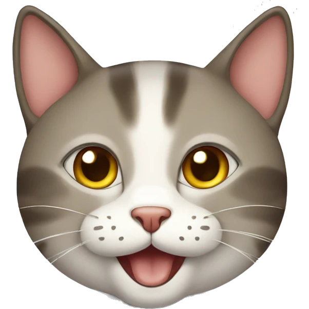 Happy face cat emoji