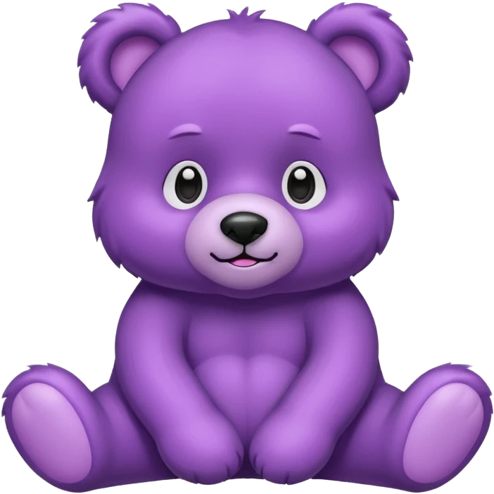 Cute purple bear  emoji
