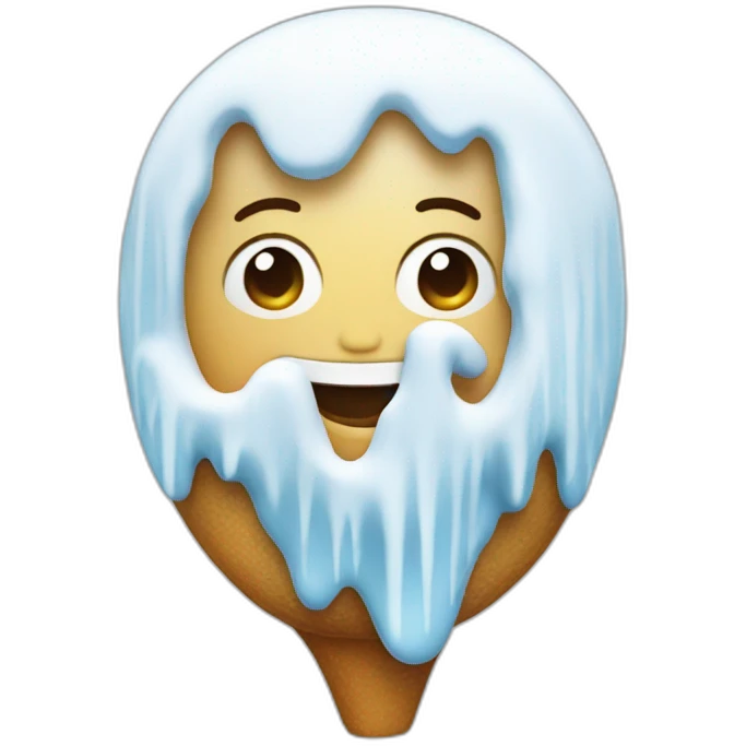 Chat avec une glace emoji