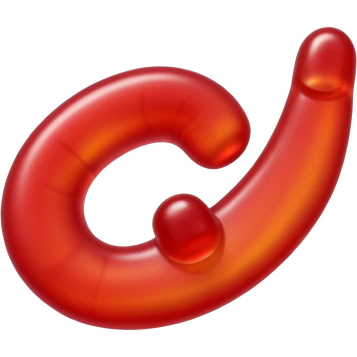 red u-shaped candy emoji