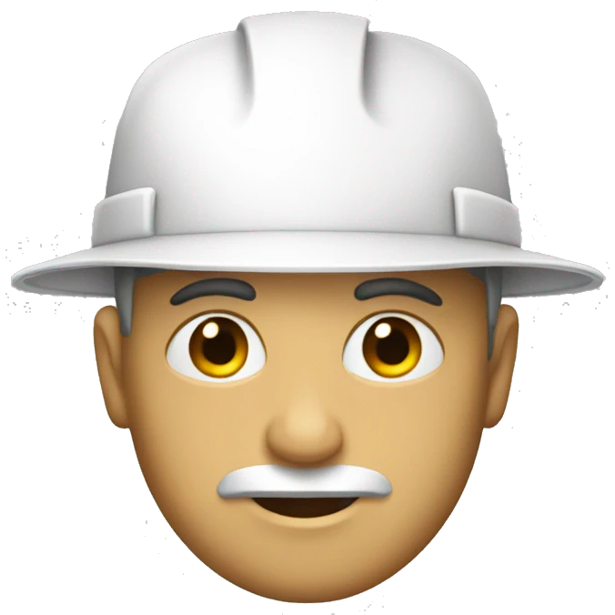 White engineer hat emoji
