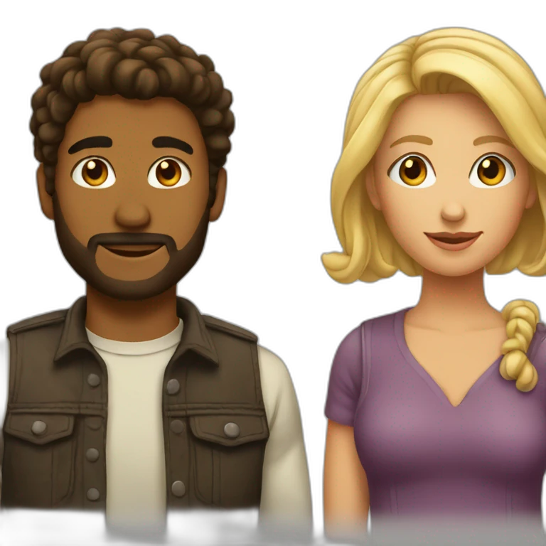 Femme et homme cole emoji