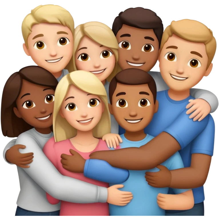 friends hugging emoji