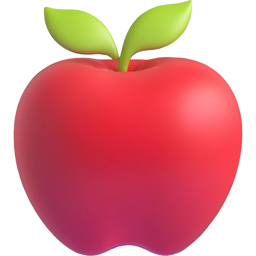 classic red apple emoji