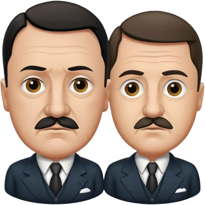Adolf Hitler and mussolini of italy emoji