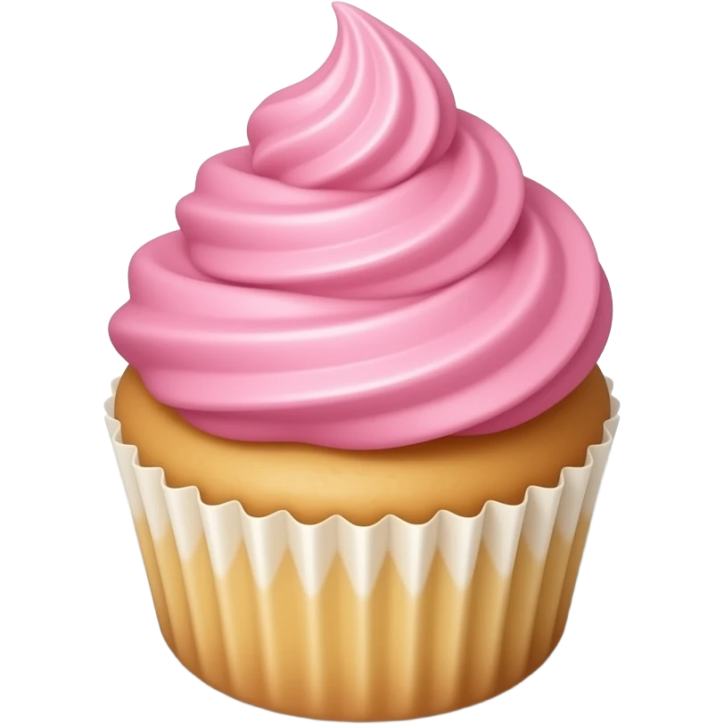 Cupcake with pink icing emoji