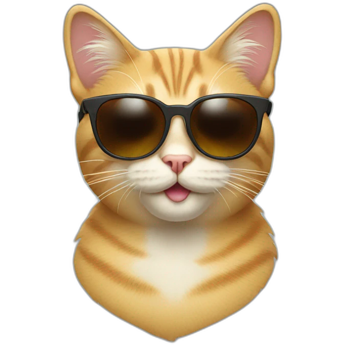 Cat with sunglasses emoji