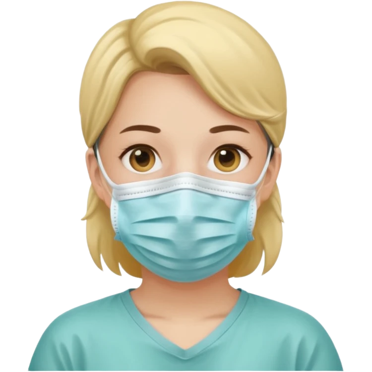 une personne avec un masque covid emoji