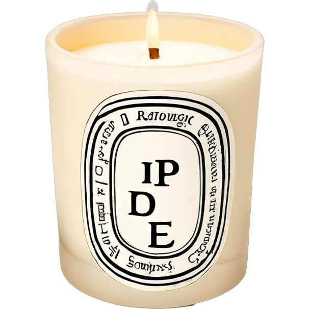 realistic cream coloured diptyque branded candle emoji