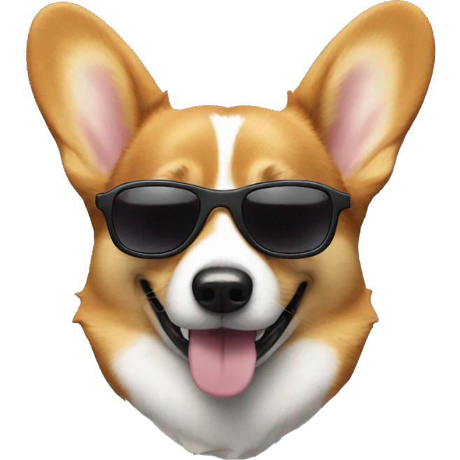 Corgi with sunglasses emoji