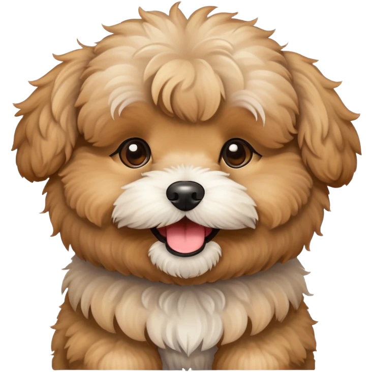  light brown maltipoo smiling emoji
