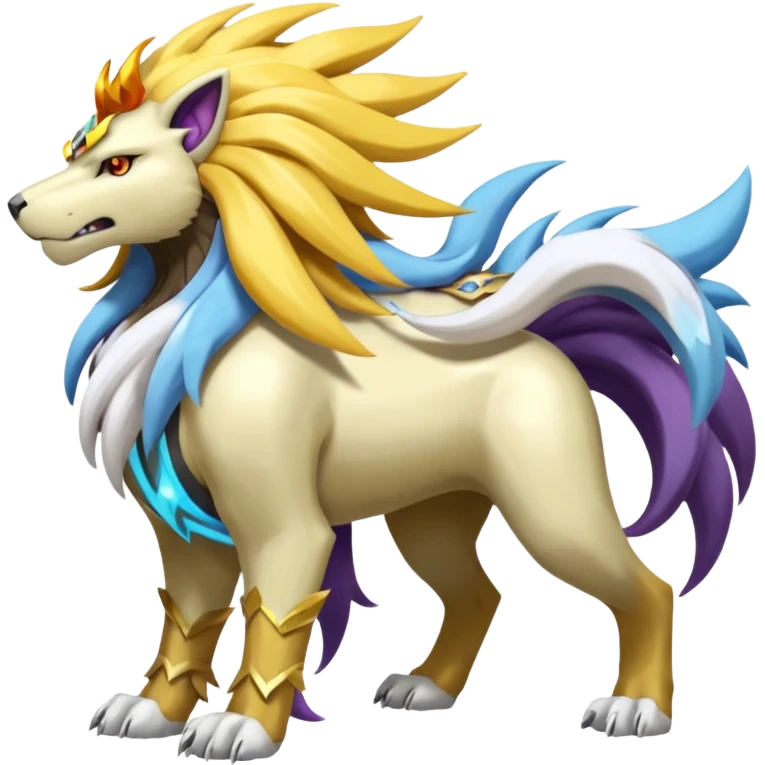 Entei-Raikou-Solgaleo-Suicune-Electrike-Manectric-fusion-creature (full body) emoji