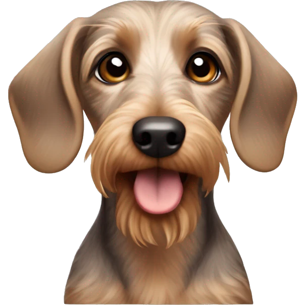 Cream wirehaired dachshund  emoji