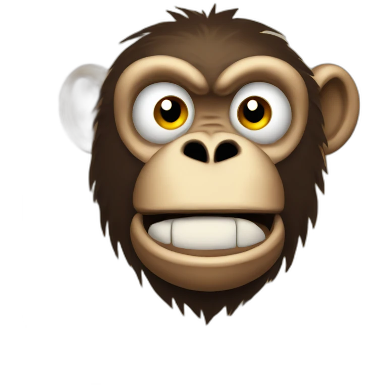 Angry monkey with mail emoji