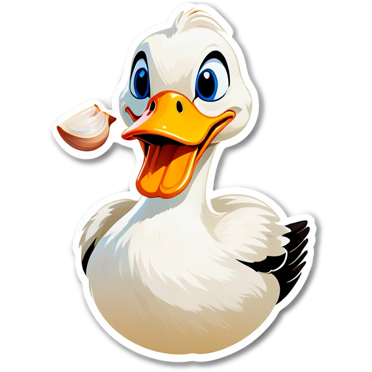 duck eating garlic emoji