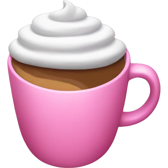 Pink coffee cup emoji
