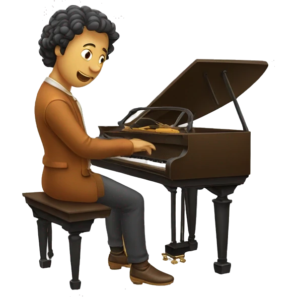 man playing harpsichord emoji