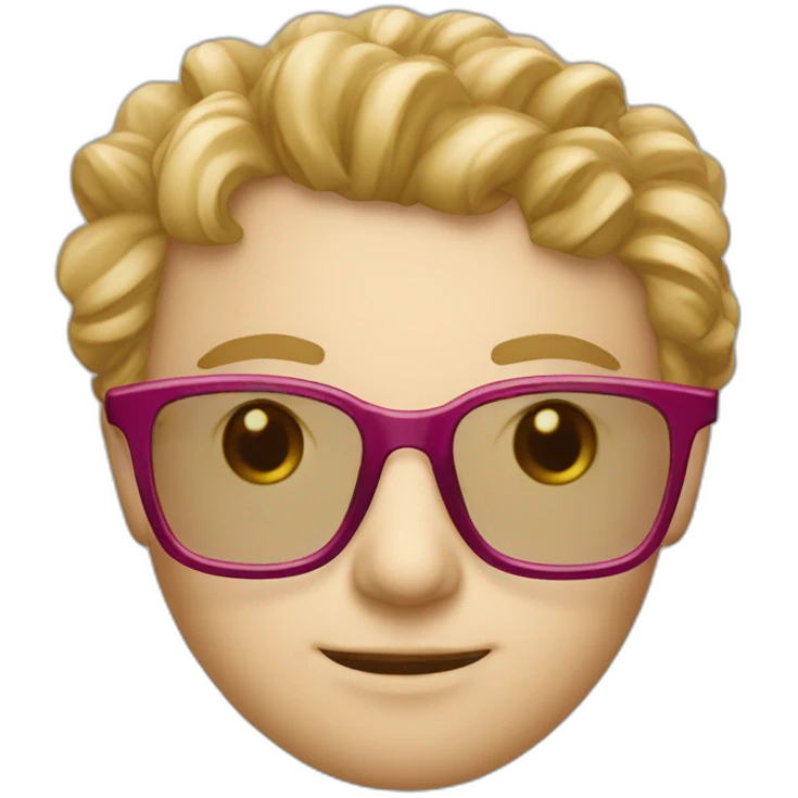 framboise avec une grosse paire de lunettes emoji