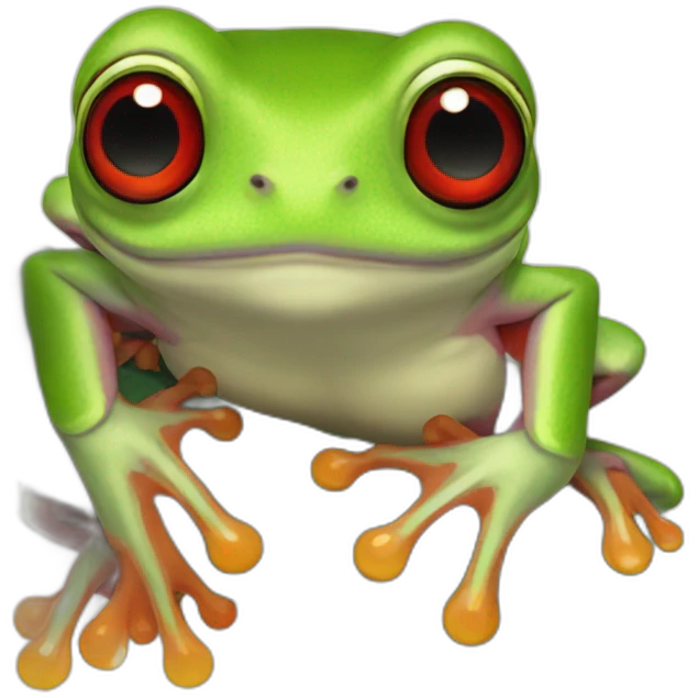 Red eyes tree frog emoji
