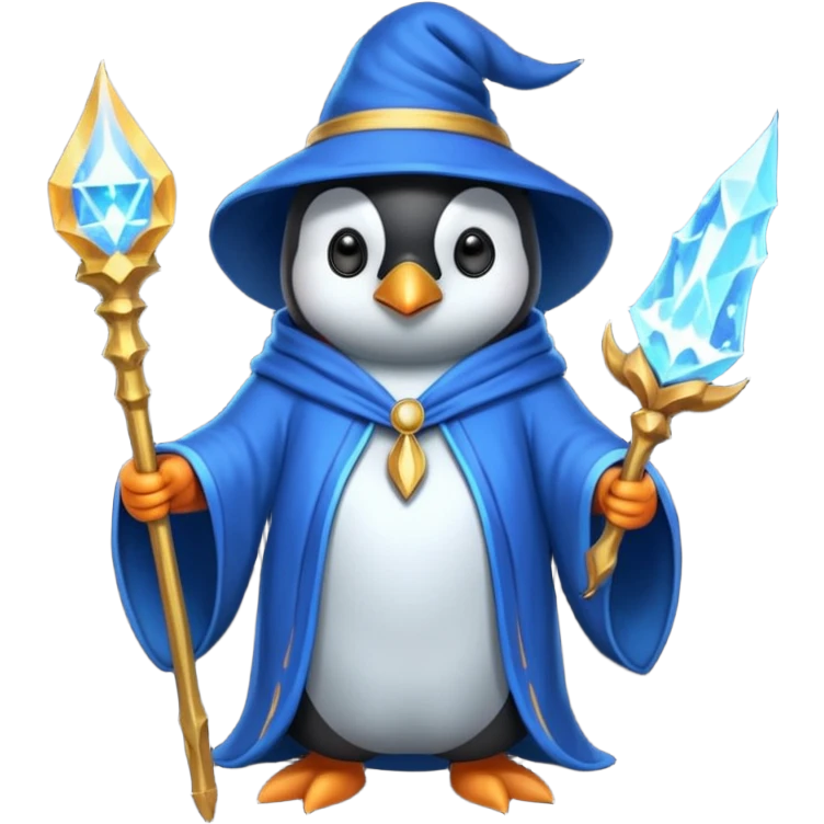 Penguin Wizard emoji