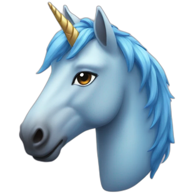 Licorne bleue emoji