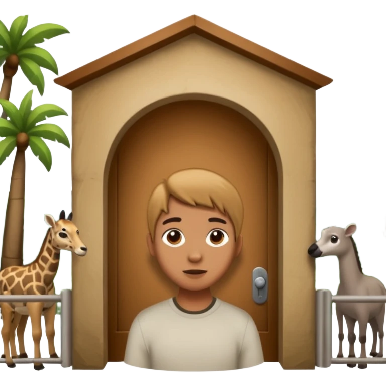 entrada de un zoo y que vean animales  emoji