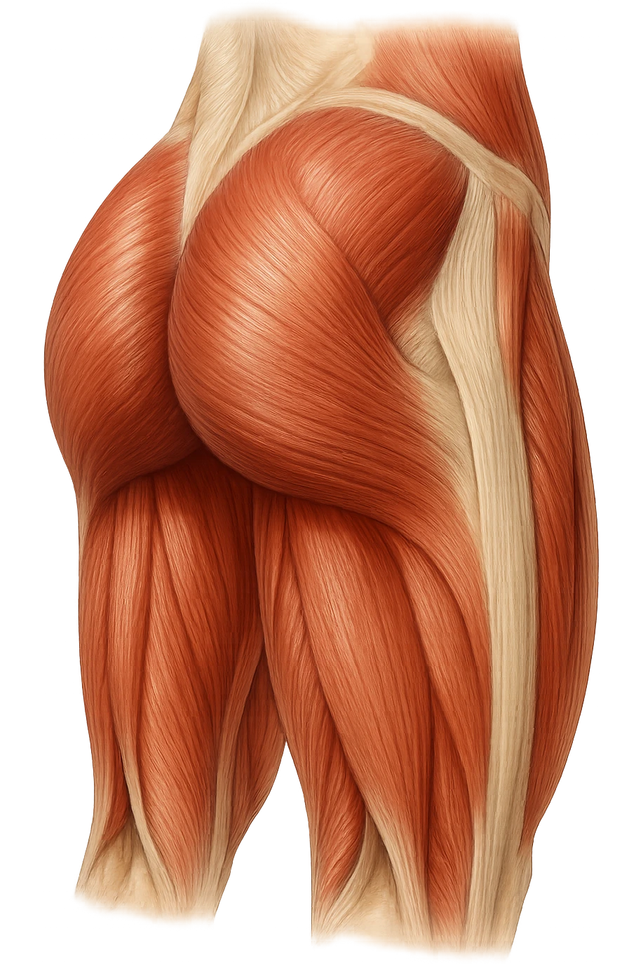 MUSCOLI ANATOMICI DI GLUTEI UMANI, IPERREALISTICI 4K emoji