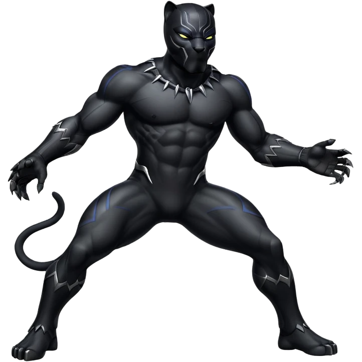 Black panther animal, full body to lie emoji
