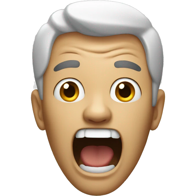 Screaming man emoji