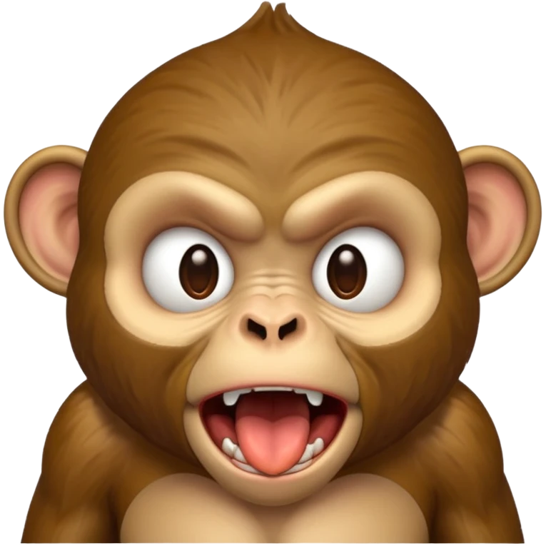 Angry monkey eating poo emoji