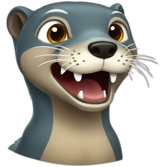 Loutre sur un zombie emoji