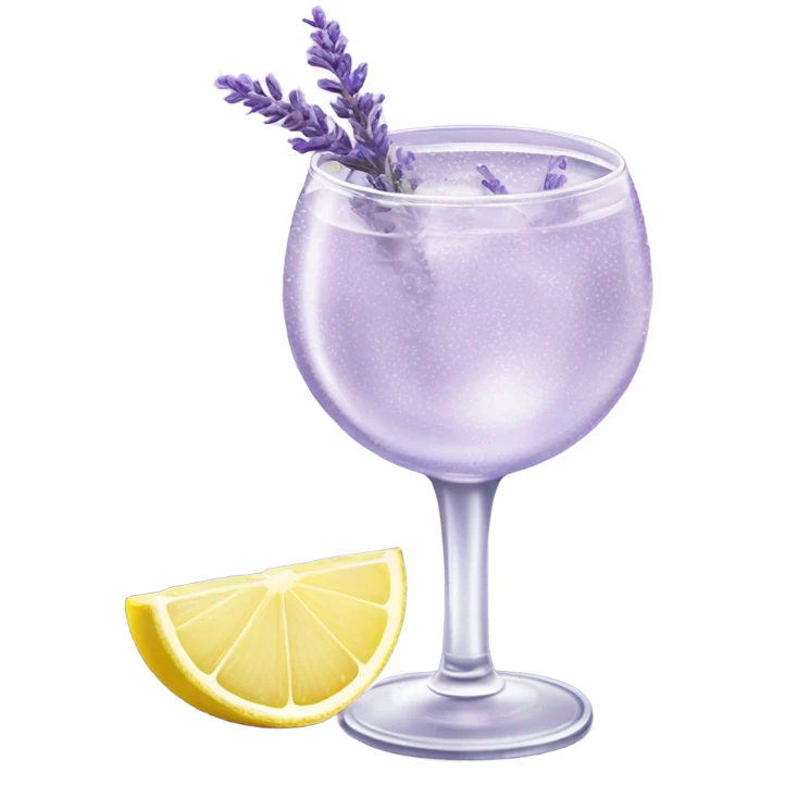 Lavender gin and tonic with sparkles emoji