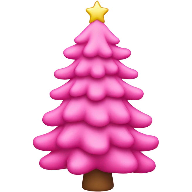 Pink Christmas tree emoji