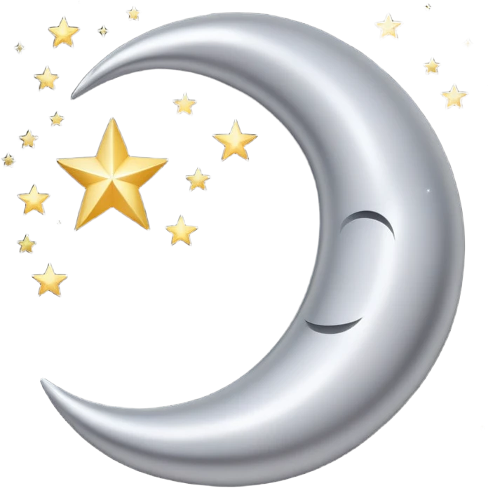 crescent moon and stars emoji