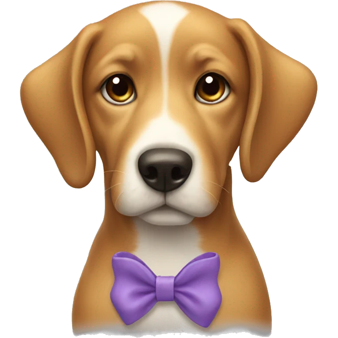 Dog with bow emoji