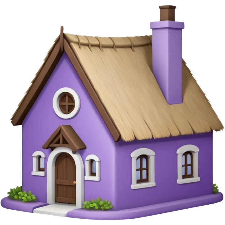I want an emoji of a cute little purple and white house that looks like the lennox spice village house emoji