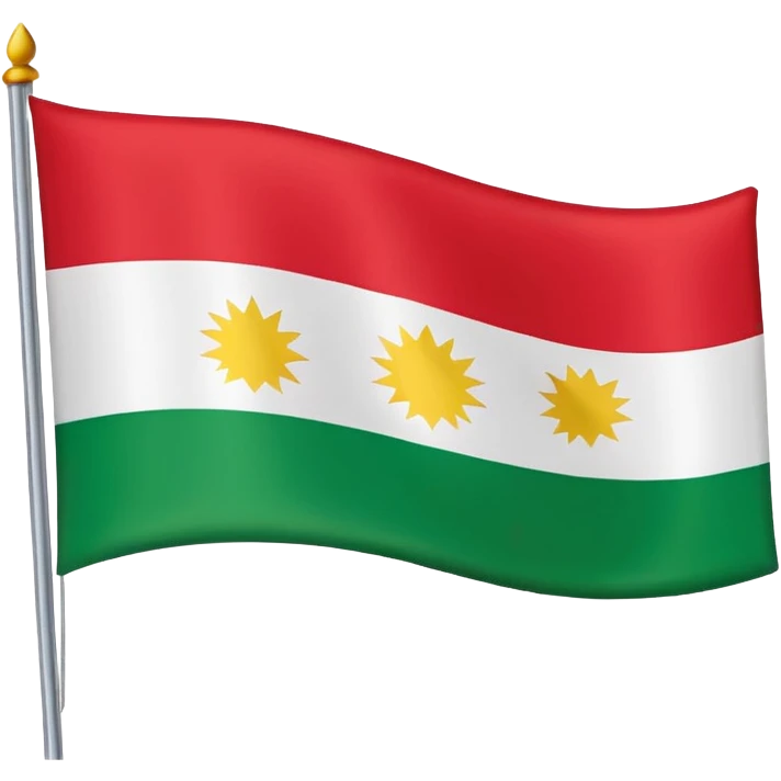 flag of Kurdistan, classic emoji style emoji
