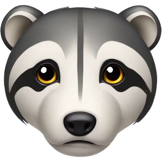 Badger animal with a sad face emoji