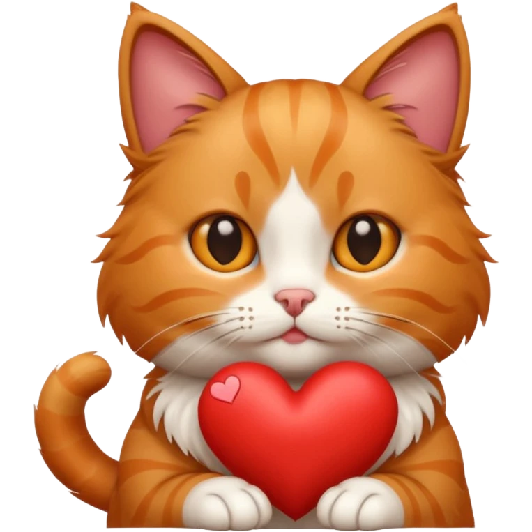 Cute cat with a heart  emoji