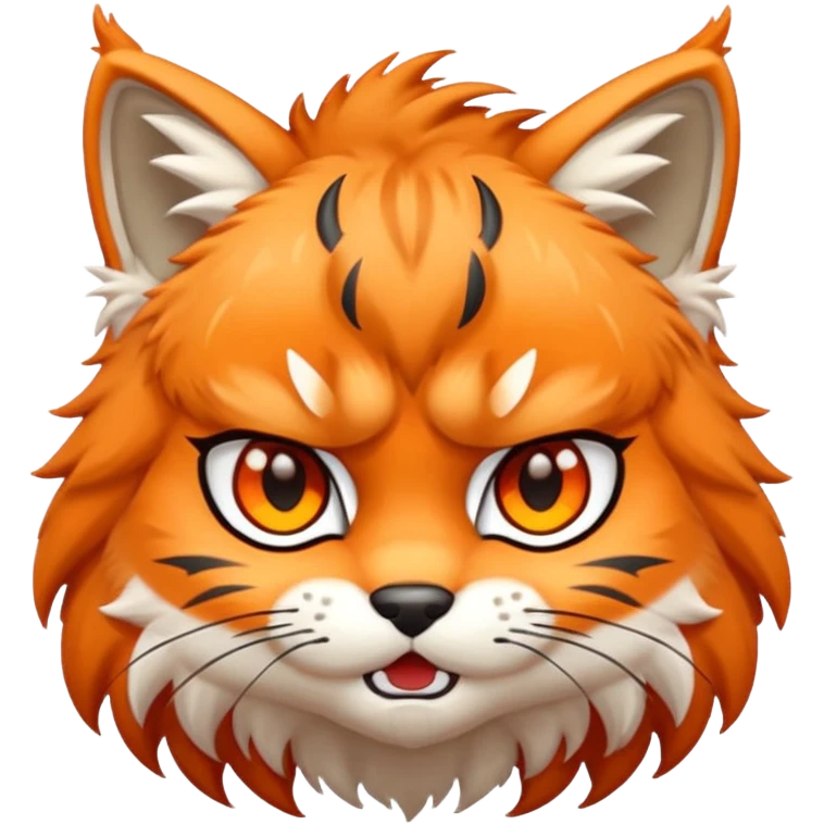 Chibi Sticker lynx angry emoji
