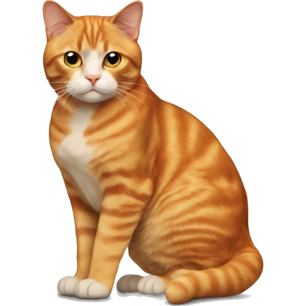 Scotch fold ginger cat emoji