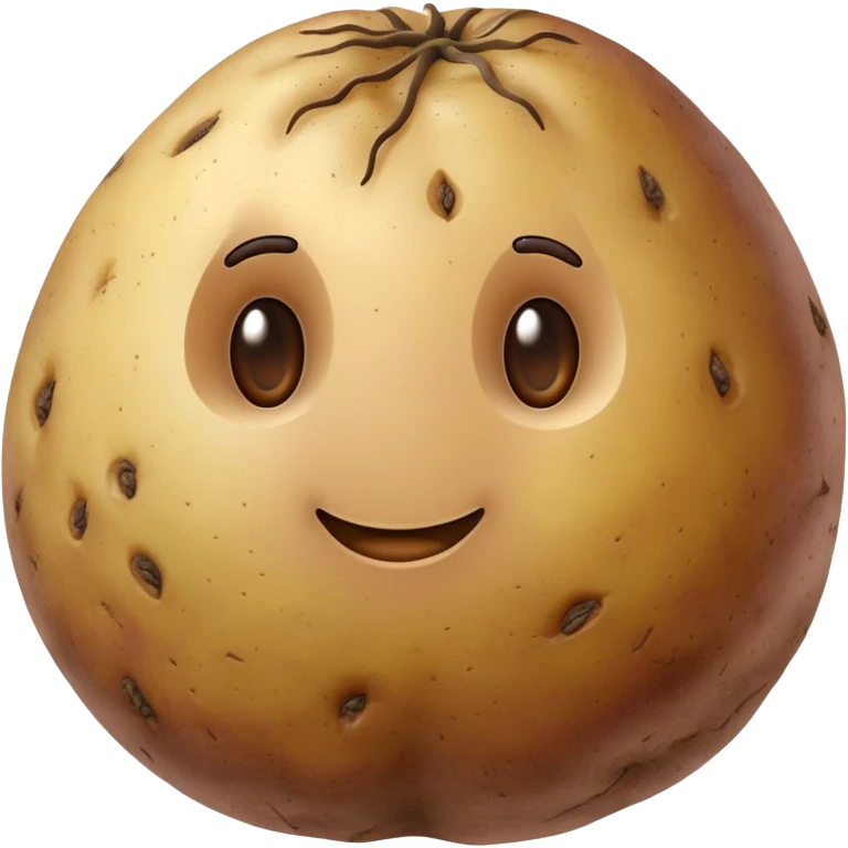 detailed realistic potato tuber with natural brown skin emoji