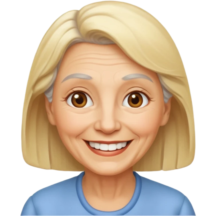 blonde elderly woman emoji