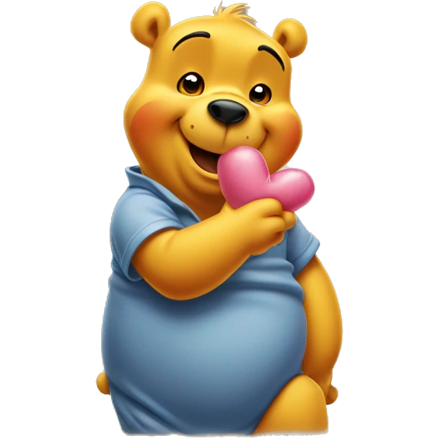 Winnie the Pooh blowing a kiss  emoji