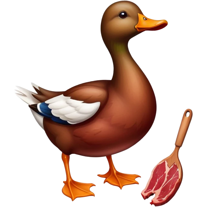 Duck raw meat emoji