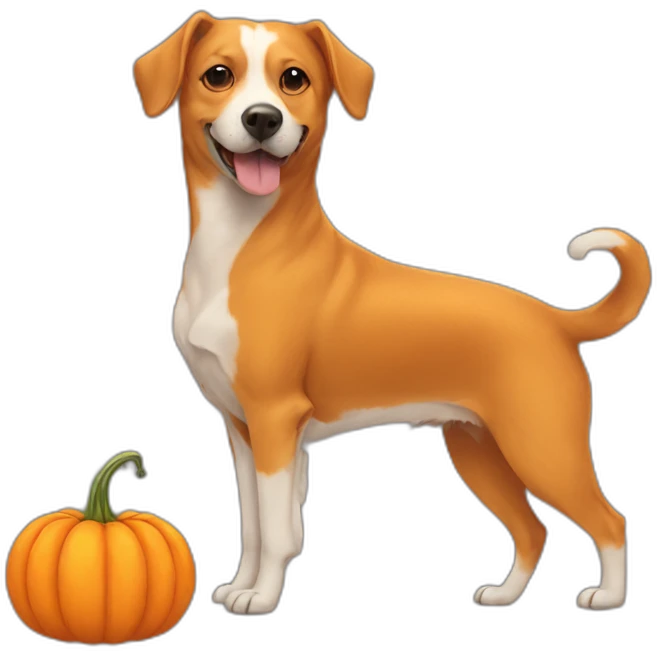 dog and pumpkin emoji