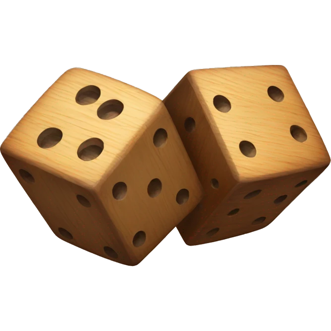 double wooden dice emoji