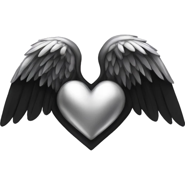 CHROME HEART WITH BLACK WINGS emoji