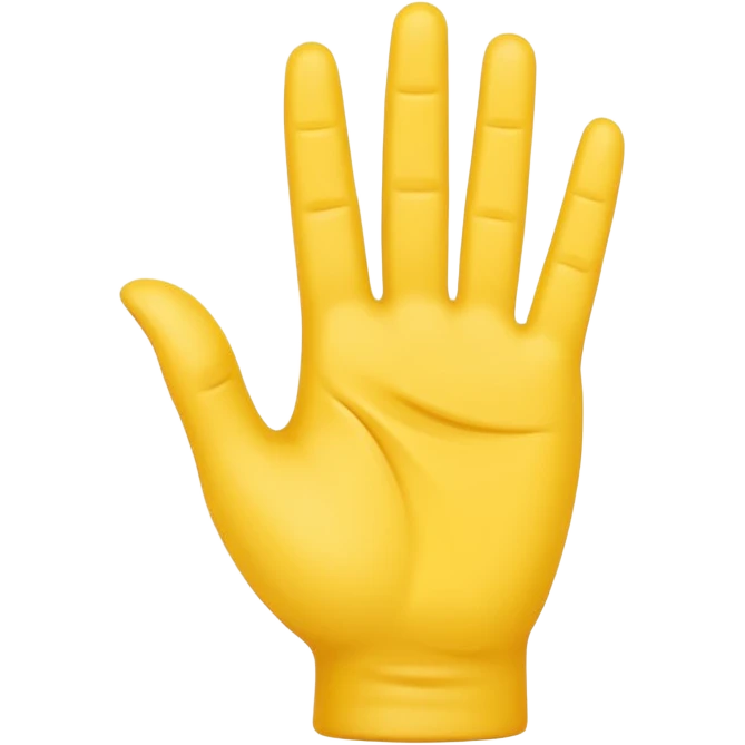 american sign language alphabet A yellow hand emoji
