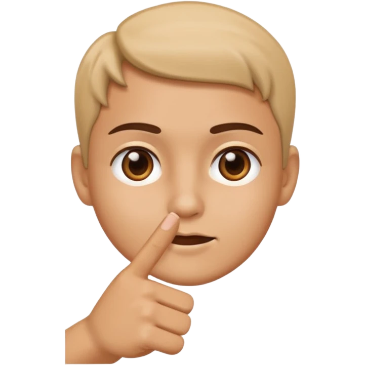 Point your finger at the face. emoji